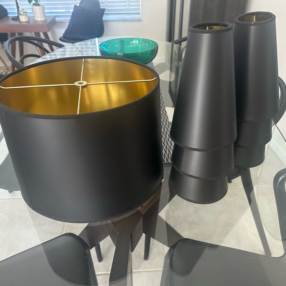 Black and Gold lamp shades!